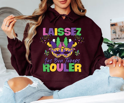 Mardi Gras Hoodie – Party All Night Carnival Style