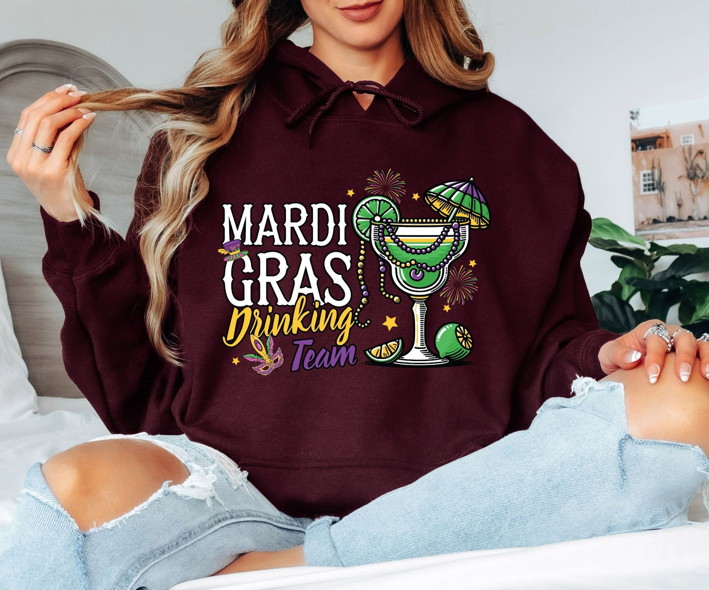 Retro Mardi Gras Hoodie – Vintage Carnival Design