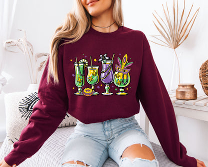 Mardi Gras Vibes Crewneck for Festival Days