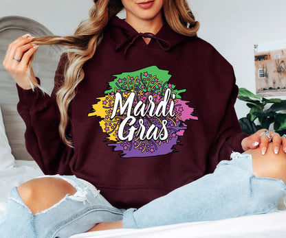 Mardi Gras Hoodie – Purple Green Gold Carnival Look