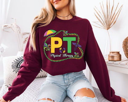 Mardi Gras All Night Cozy Crewneck