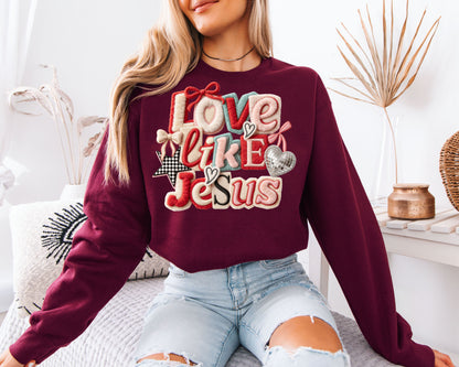LOVED John 3:16 Sweatshirt | Distressed Varsity Christian Crewneck | Bible Verse Valentine Gift (Copy)