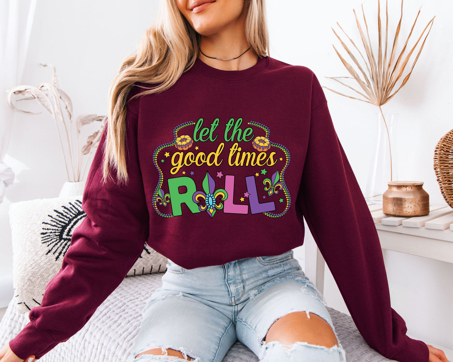New Orleans Inspired Mardi Gras Sweatshirt