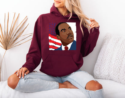 Martin Luther King Jr. Graphic Hoodie – Equality Matters Design