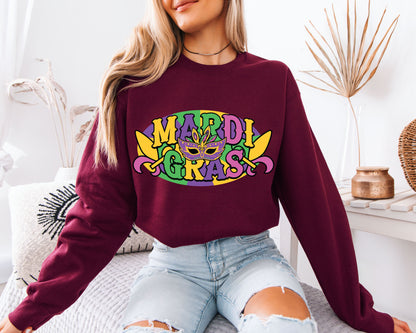 Bold Carnival Colors Mardi Gras Sweatshirt