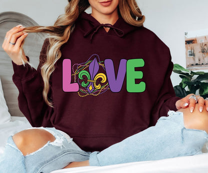 Cute Mardi Gras Hoodie – Fun Carnival Aesthetic