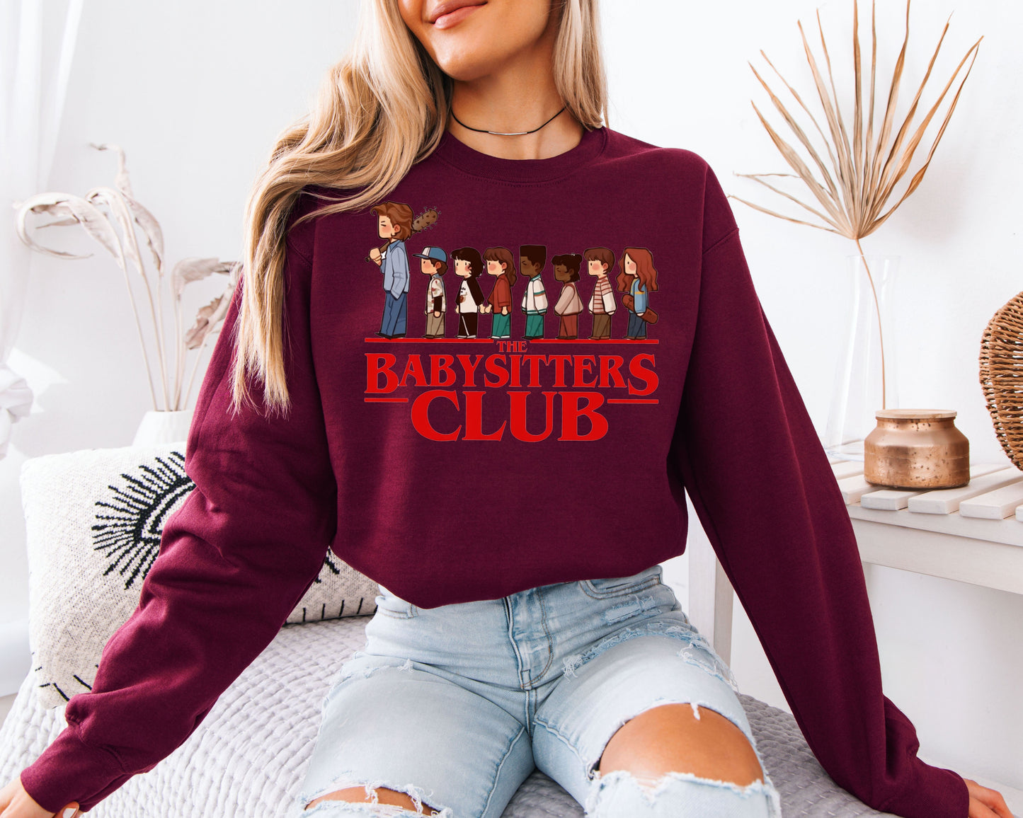 The Babysitters Club Graphic Sweatshirt – Retro Book Lover Unisex Pullover, Cozy Aesthetic Fan Sweatshirt