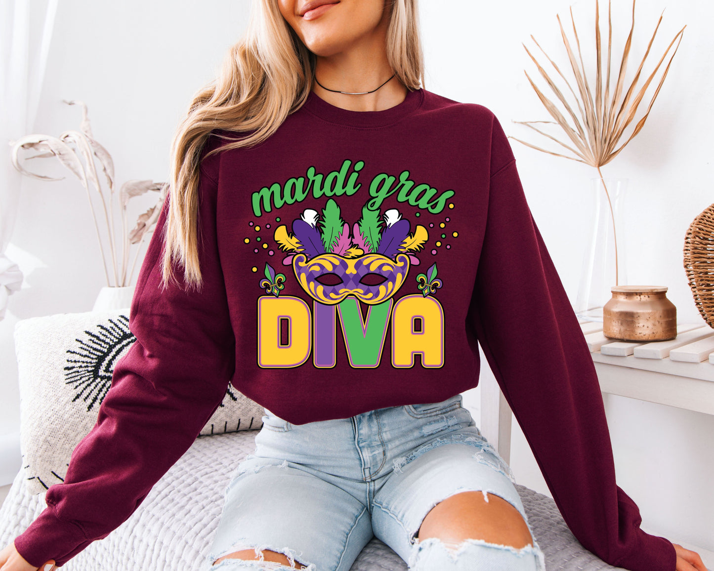 Cozy Carnival Days Mardi Gras Sweatshirt