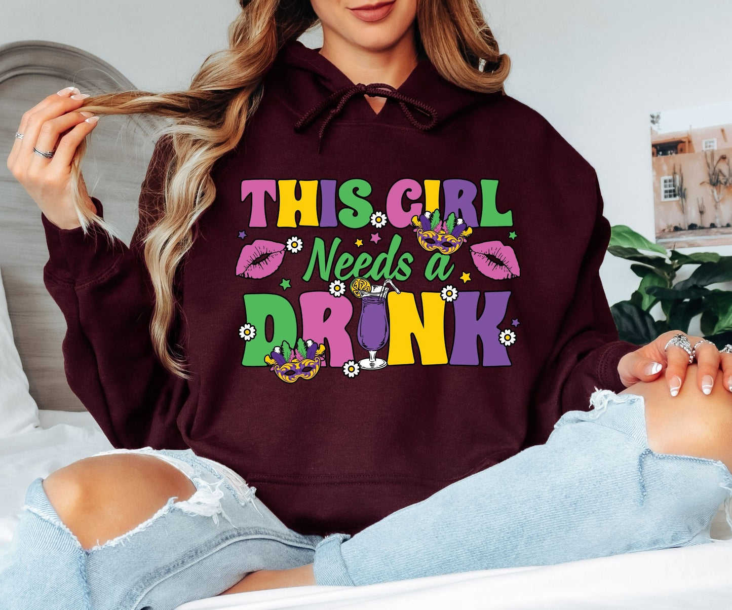 Mardi Gras Hoodie – Carnival Queen Style