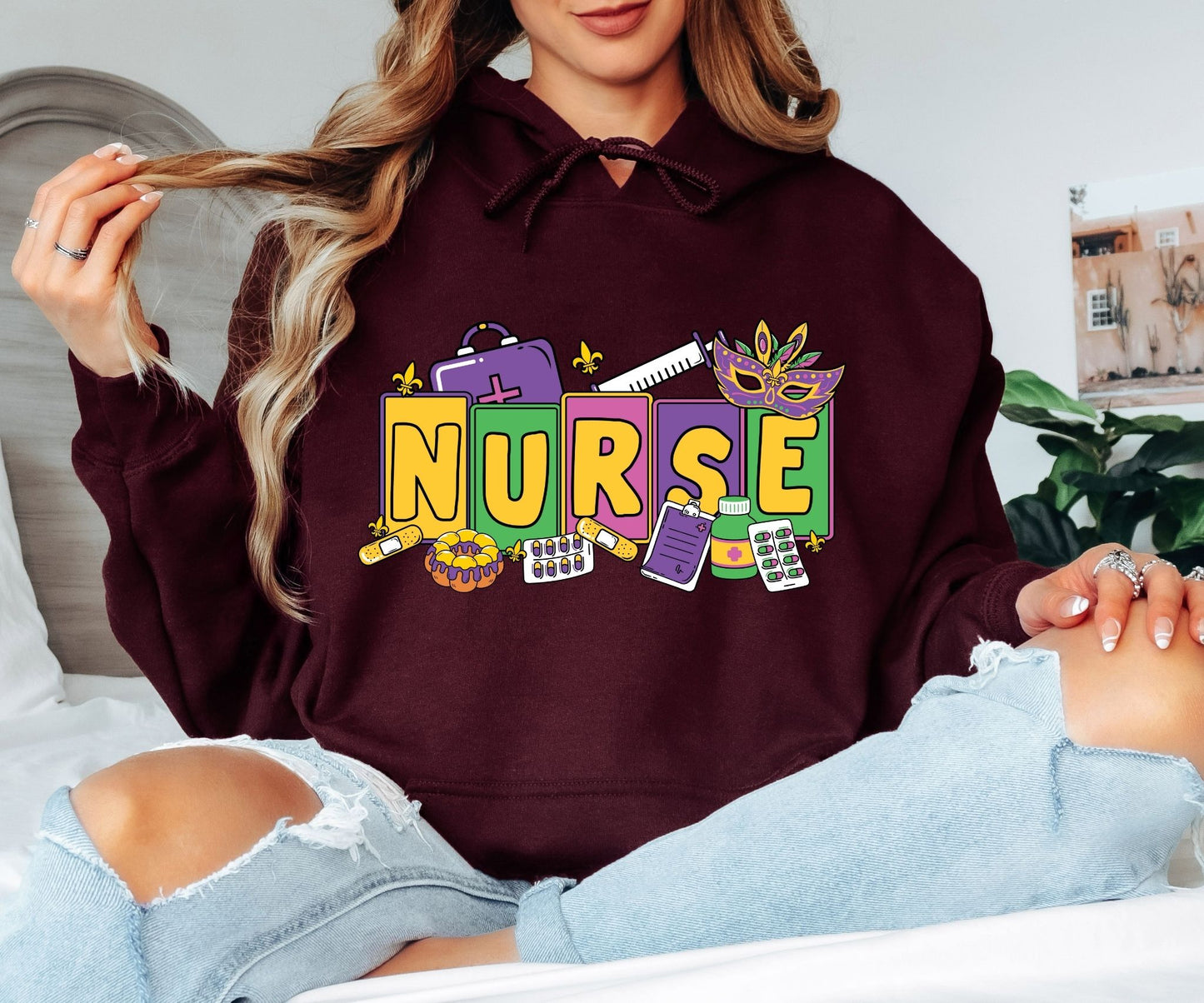 Mardi Gras Hoodie – Let the Good Times Roll Quote