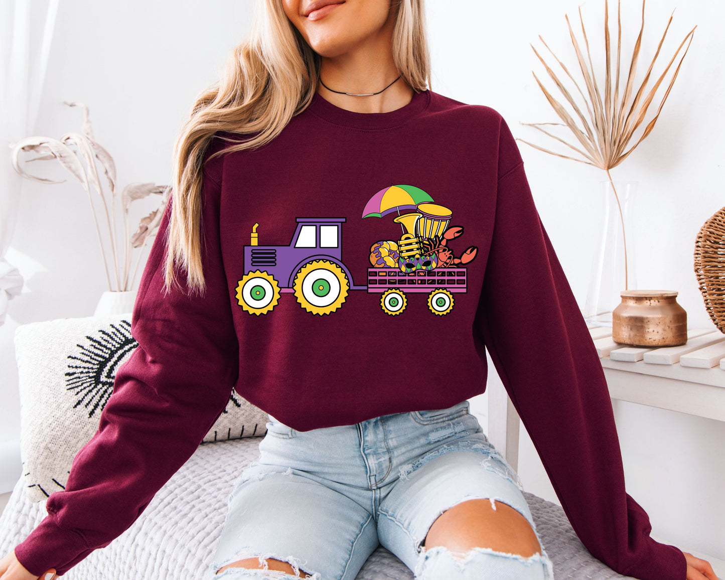 Mardi Gras Inspired Casual Sweatshirt