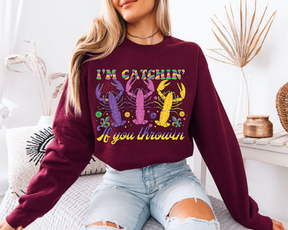 Mardi Gras Mood Activated Crewneck