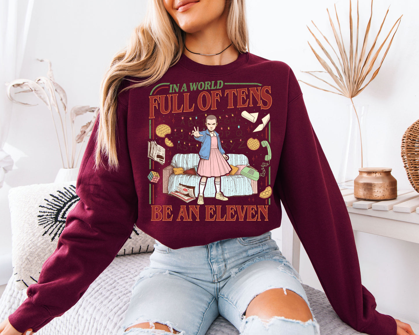 Stranger Things Eleven Sweatshirt – Retro TV Show Inspired Unisex Shirt