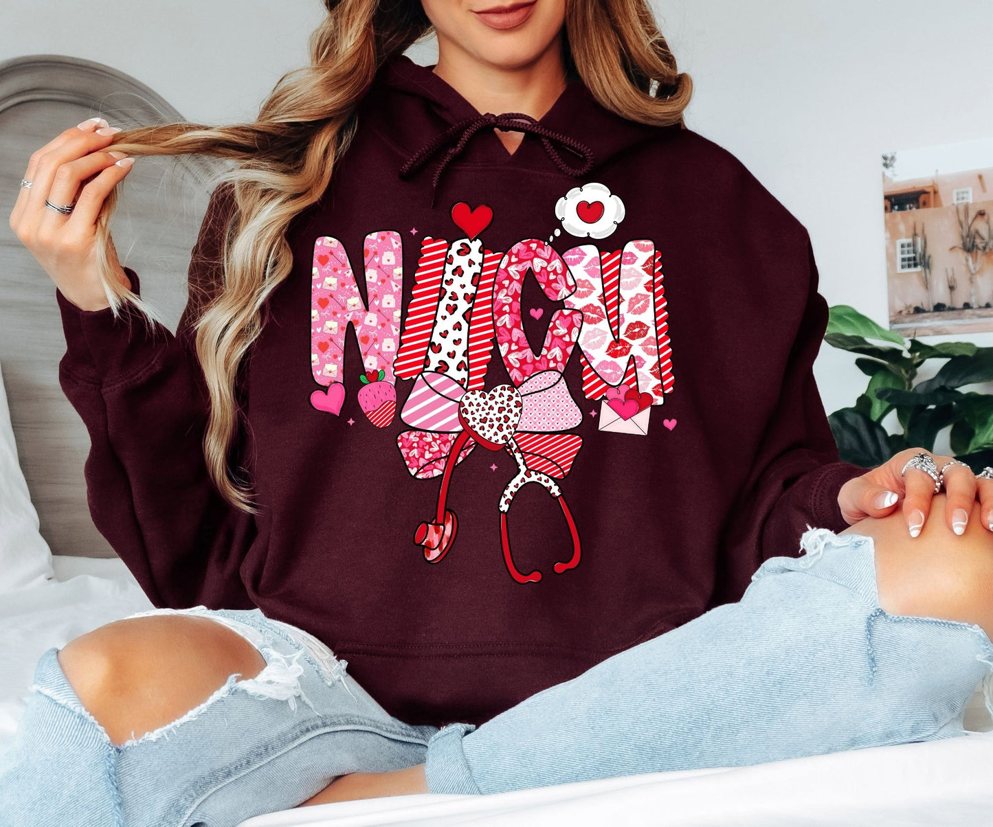 Valentine Hoodie – Cozy Hearts Club