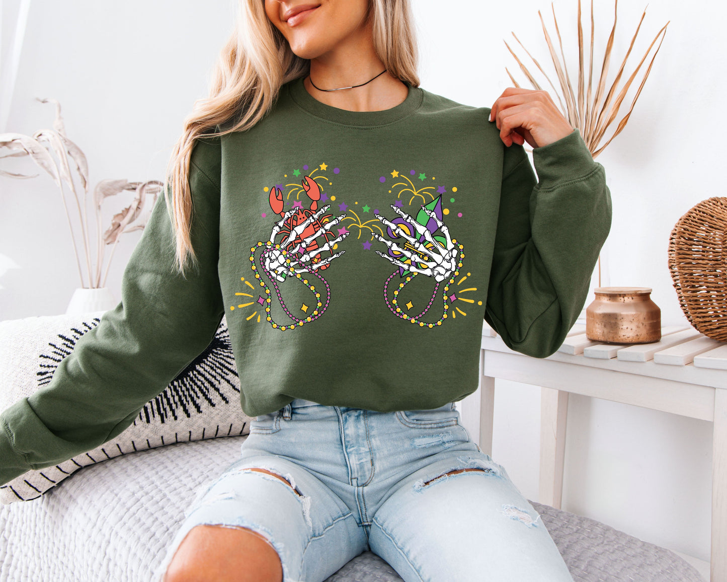 Carnival Ready Mardi Gras Crewneck