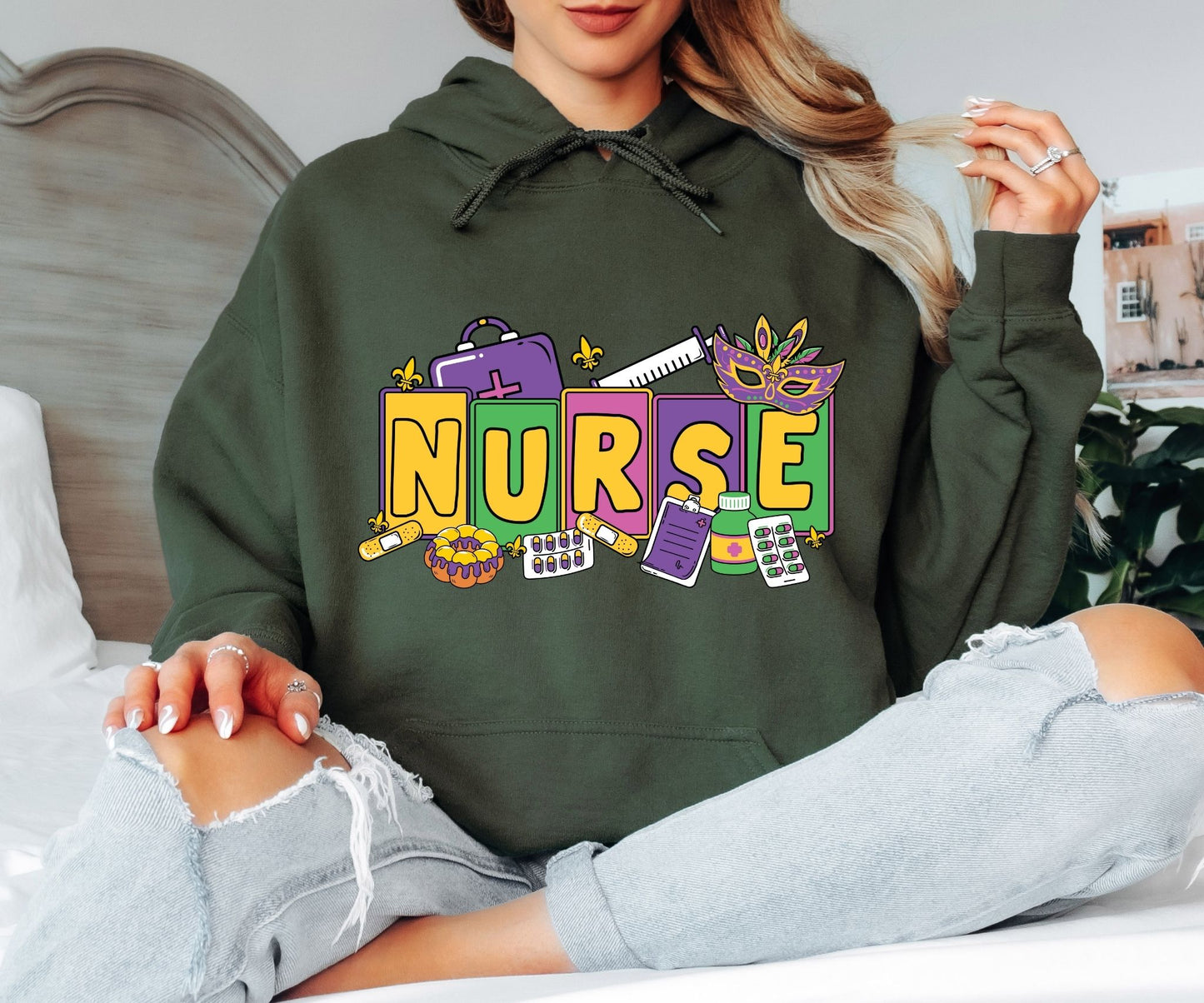 Mardi Gras Hoodie – Let the Good Times Roll Quote