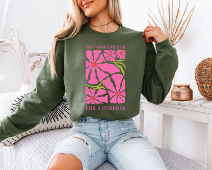 Spring Meadow Blooms Hoodie – Wild Garden Graphic Sweatshirt, Nature Lover Gift, Comfortable Everyday Floral Pullover