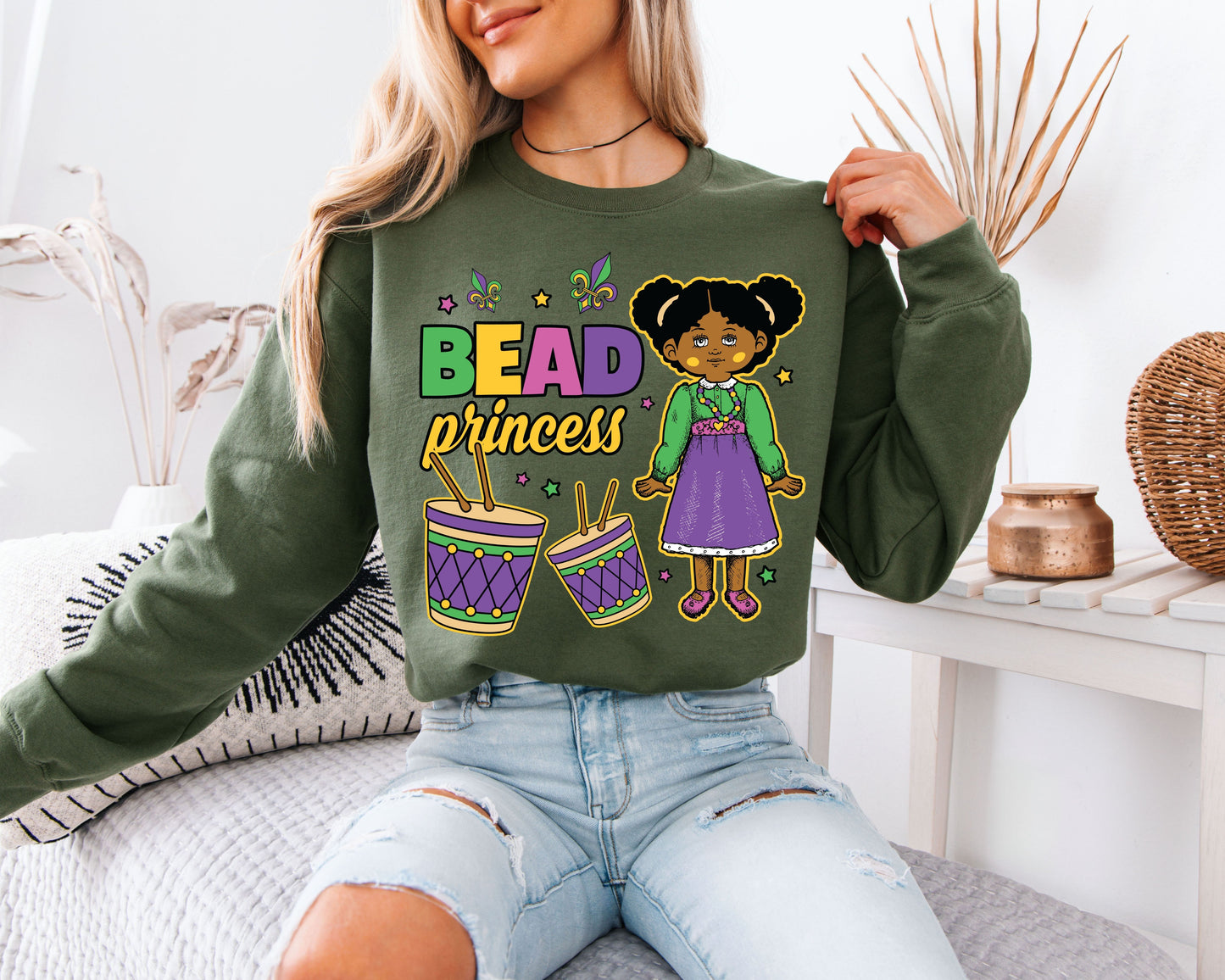 Mardi Gras Party Vibes Crewneck