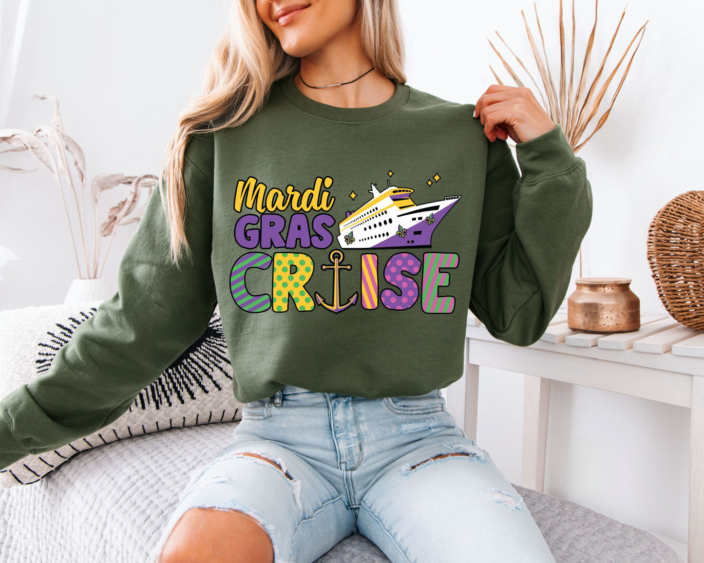 Mardi Gras Fun & Festive Crewneck