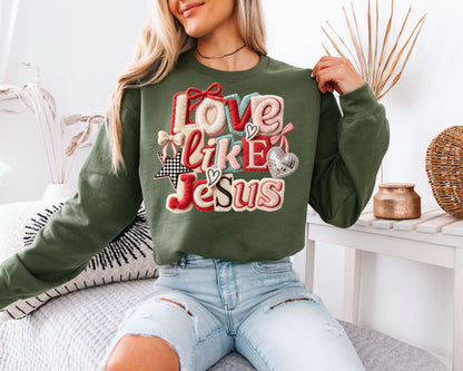 LOVED John 3:16 Sweatshirt | Distressed Varsity Christian Crewneck | Bible Verse Valentine Gift (Copy)