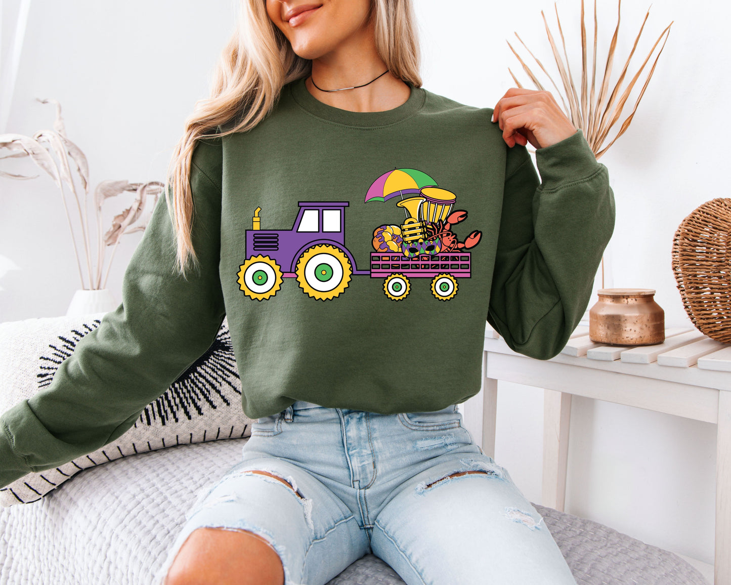 Mardi Gras Inspired Casual Sweatshirt