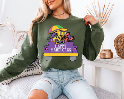 Festival Style Mardi Gras Crewneck