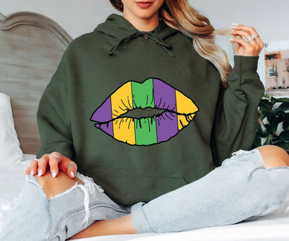 Funny Mardi Gras Hoodie – Beads Booze & Good Times