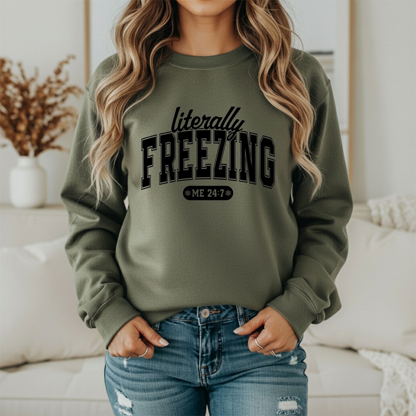 Winter Snow Vibes Sweatshirt – Cold Season Graphic
