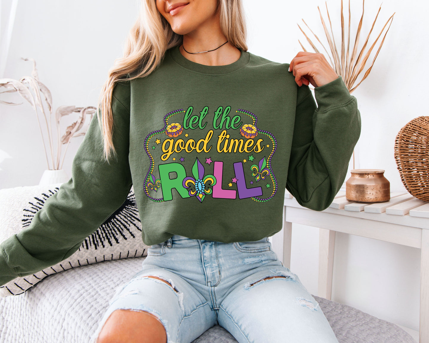 New Orleans Inspired Mardi Gras Sweatshirt
