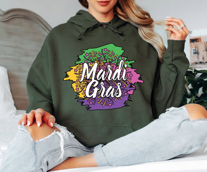 Mardi Gras Hoodie – Purple Green Gold Carnival Look