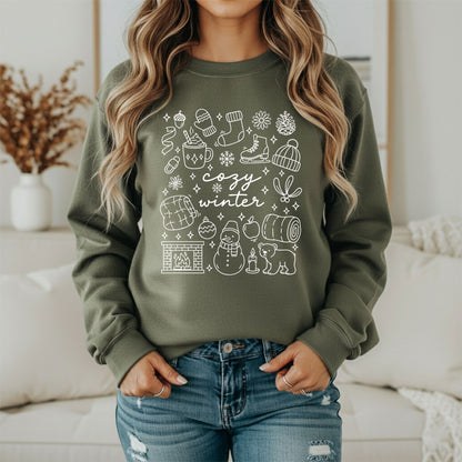 Winter Calm Vibes Sweatshirt – Cozy Seasonal Apparel