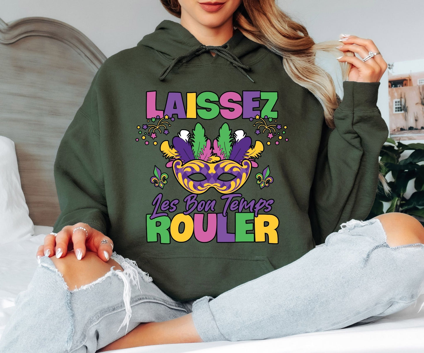 Mardi Gras Hoodie – Party All Night Carnival Style