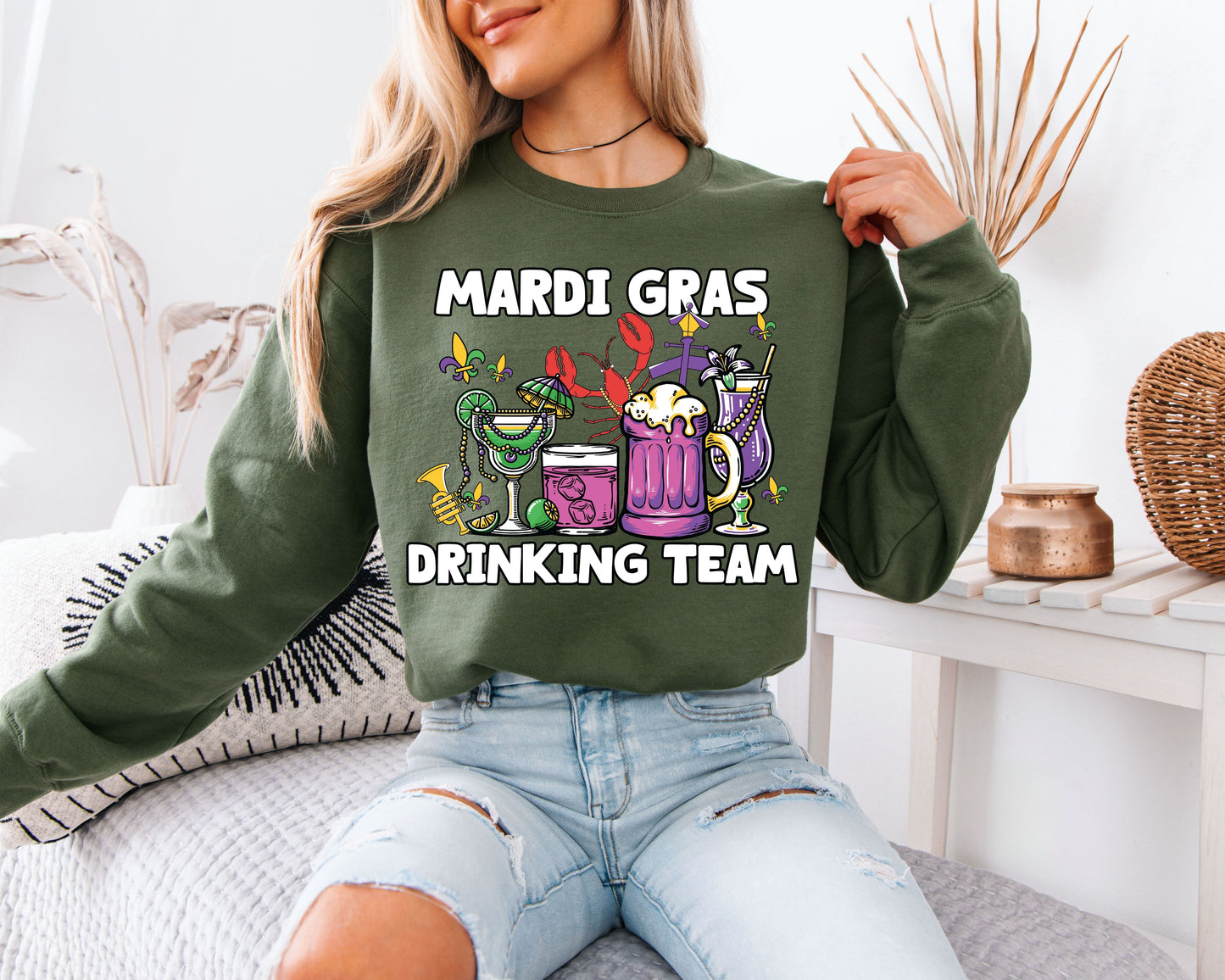 Mardi Gras Festival Mood Crewneck