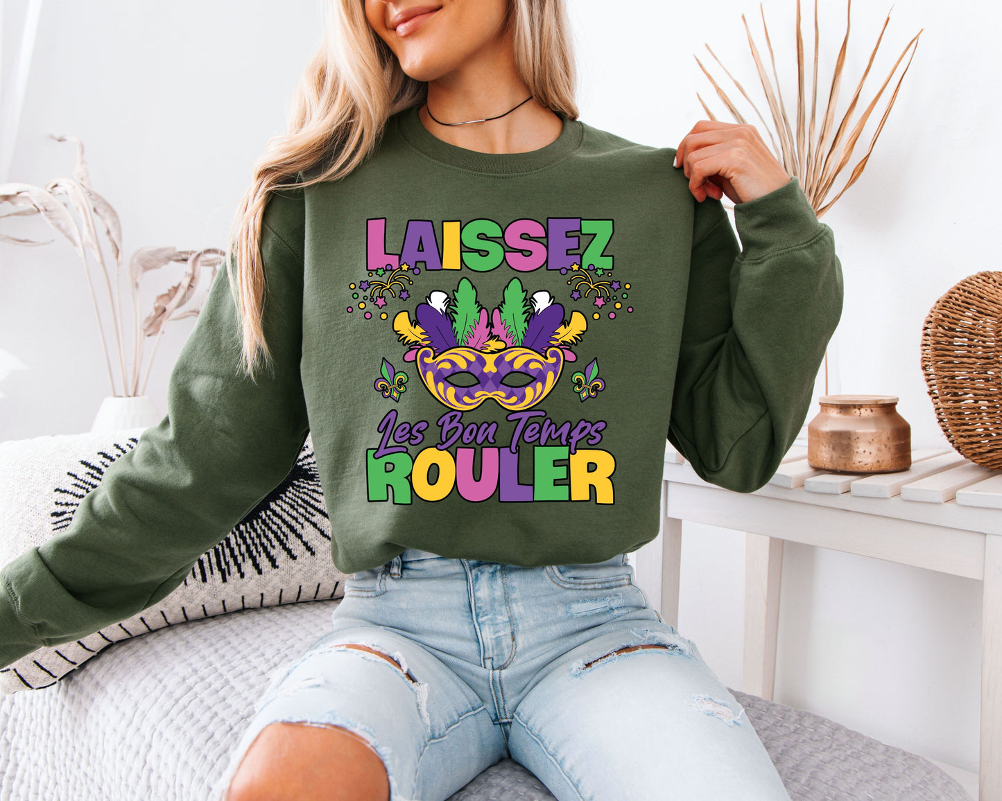 Mardi Gras Fun All Day Sweatshirt