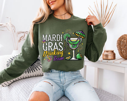 Festive Mardi Gras Crewneck Pullover