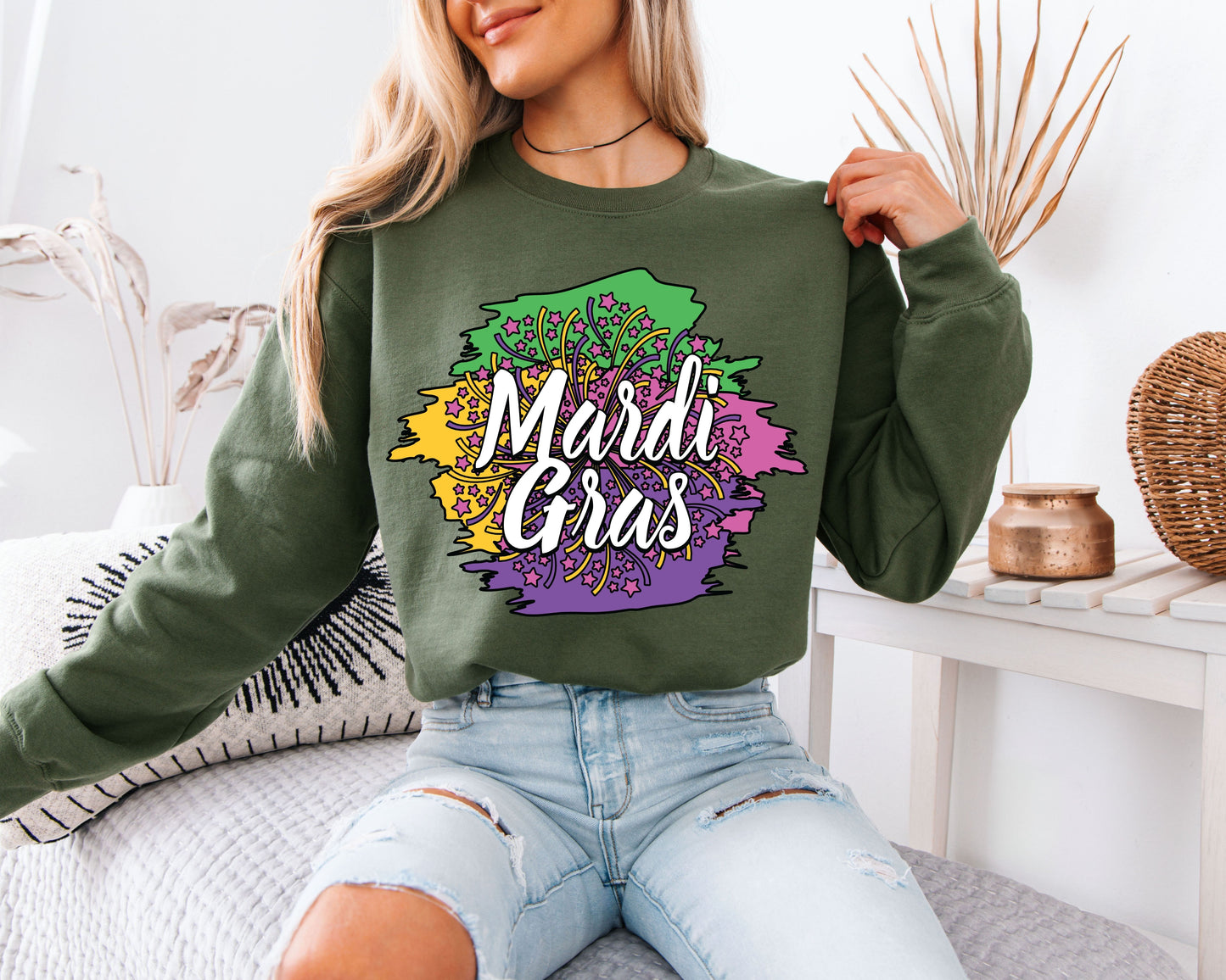 Fat Tuesday Ready Mardi Gras Sweatshirt