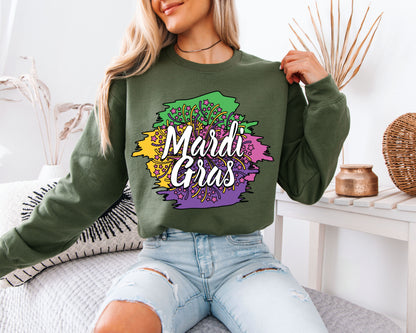 Fat Tuesday Ready Mardi Gras Sweatshirt