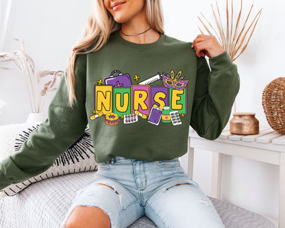 Mardi Gras Celebration Crewneck Style