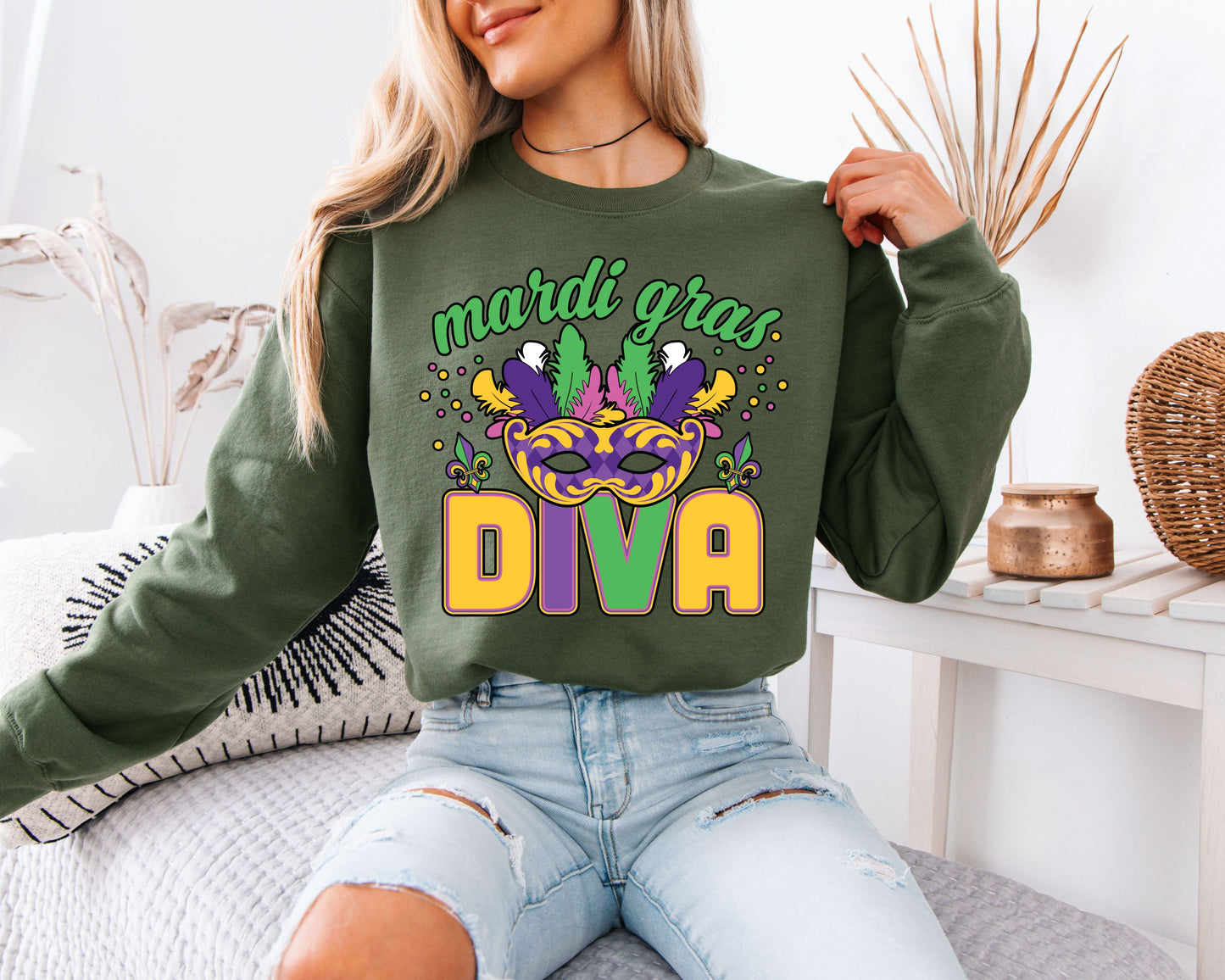 Cozy Carnival Days Mardi Gras Sweatshirt