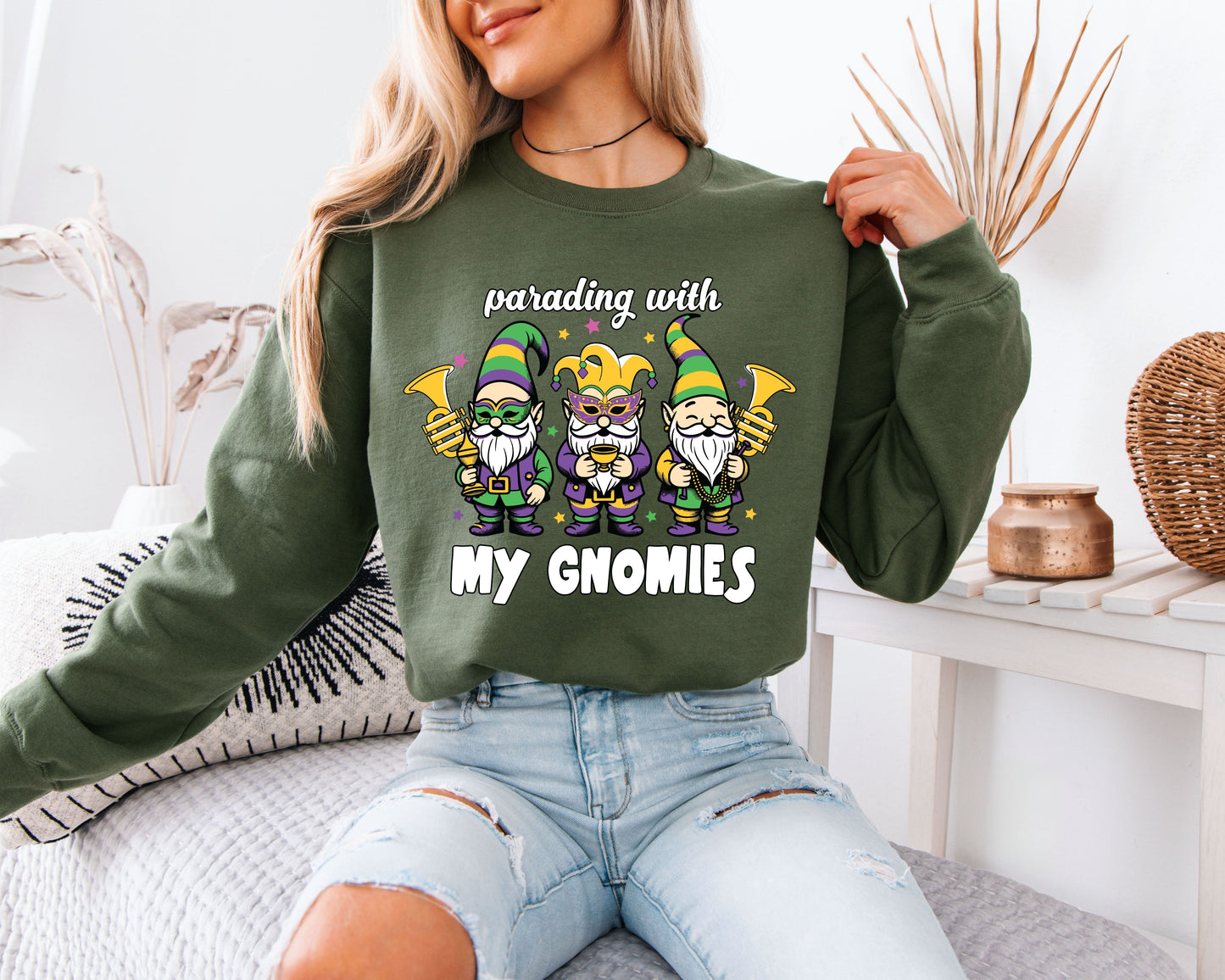 Mardi Gras Party Season Cozy Sweatshirt