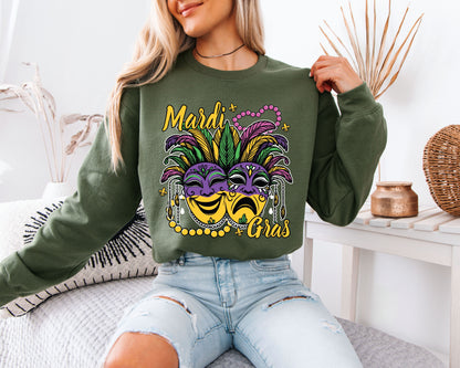 Mardi Gras Sweatshirt Inspired by New Orleans