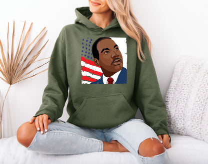 Martin Luther King Jr. Graphic Hoodie – Equality Matters Design