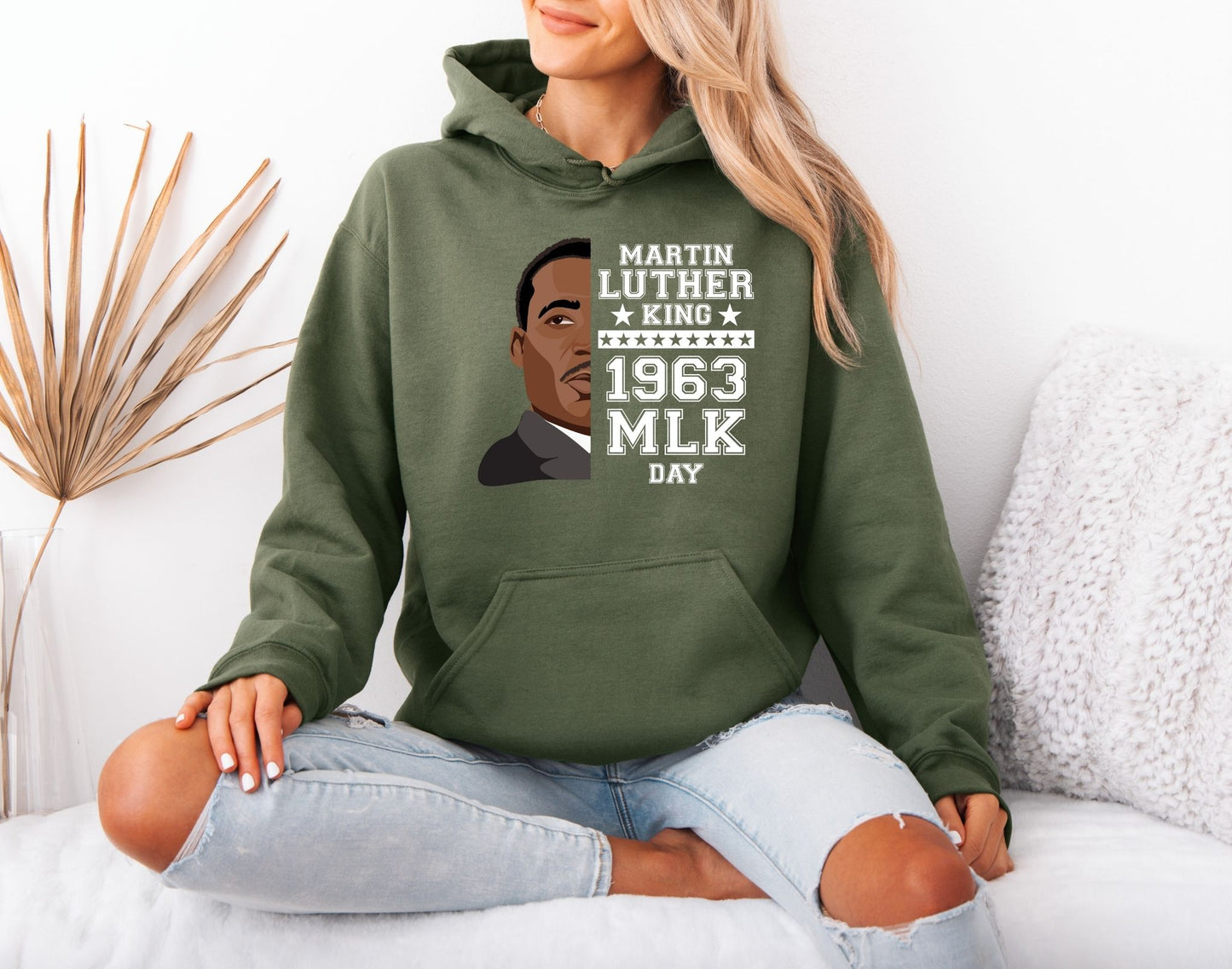 MLK Peace and Justice Hoodie – Timeless Equality Graphic