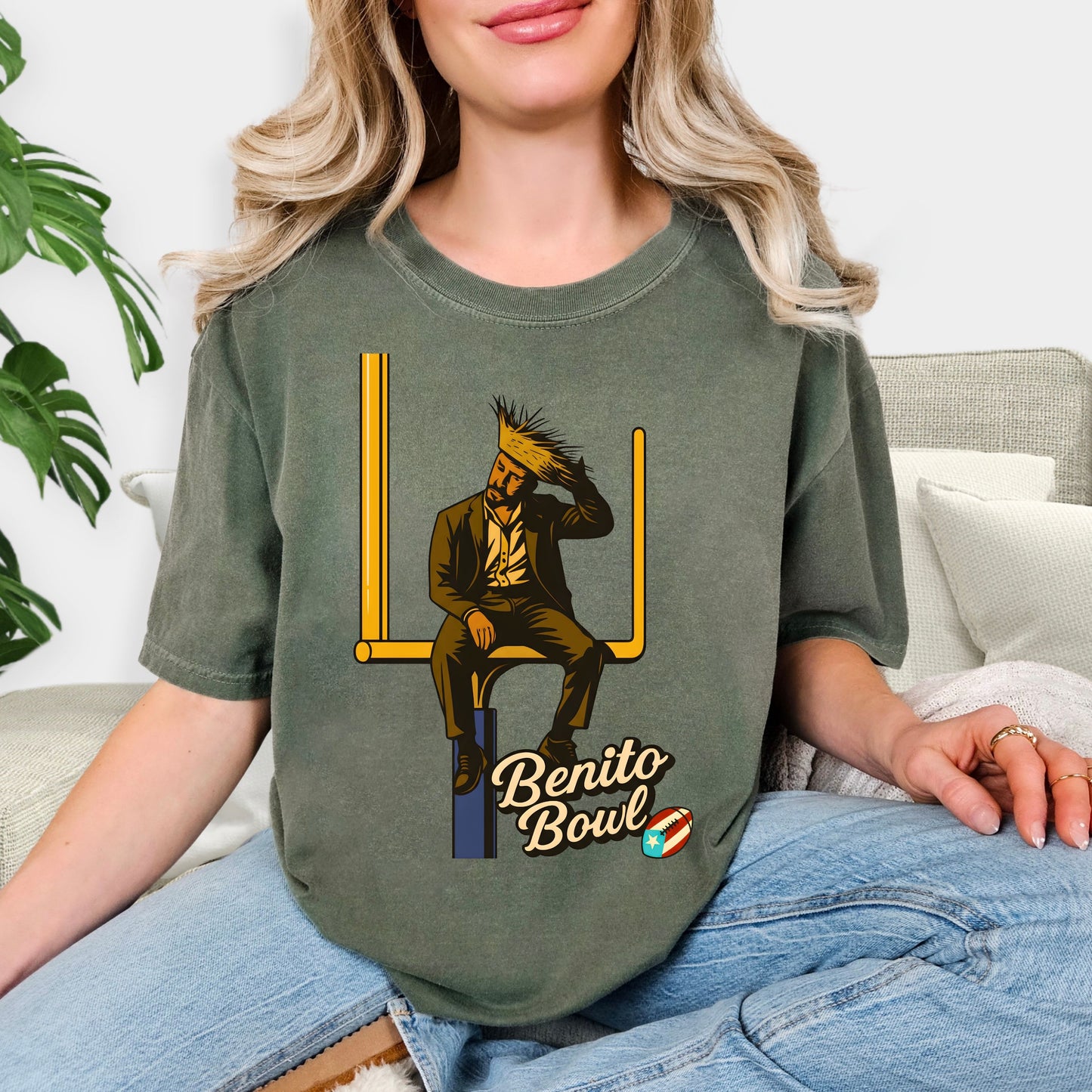 Benito Bowl Football T Shirt, Funny Game Day Graphic Tee, Retro Sports Fan Gift