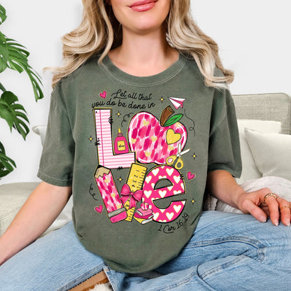 Valentine’s Day Love Vibes T-Shirt – Romantic Heart Tee