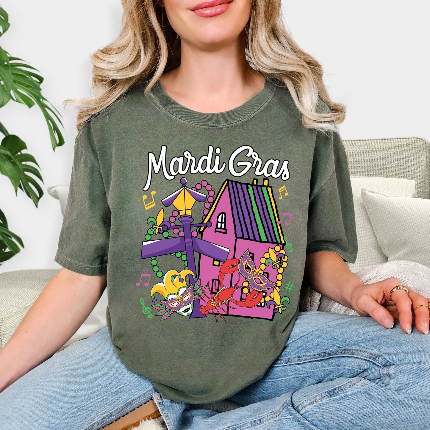 Carnival Party Tee, Mardi Gras Festival Design