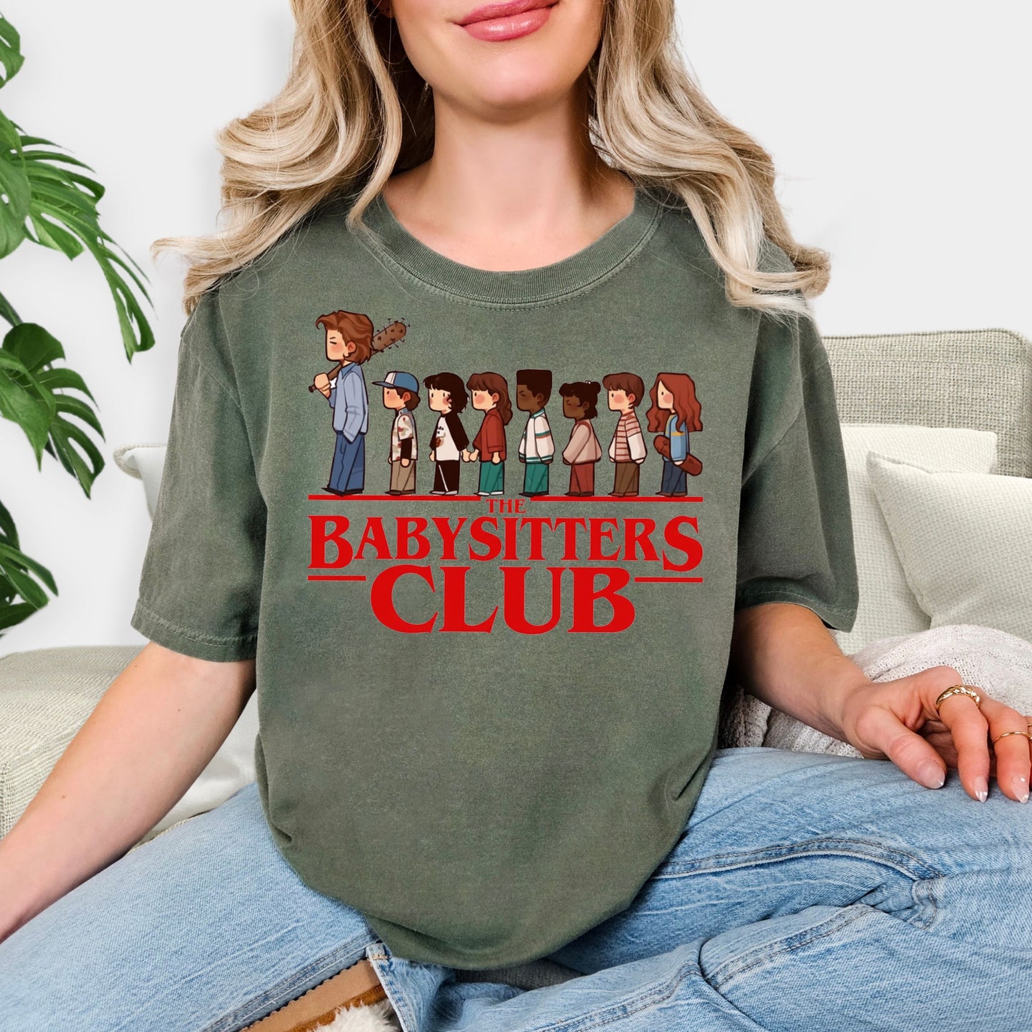 The Babysitters Club Shirt - Cute Hawkins Crew T-Shirt, Chibi Friends Group Tee, Retro 80s Fan Gift, Steve and the Kids Sweatshirt