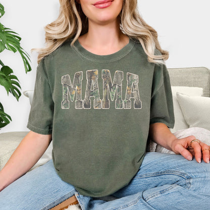 Mama Camo Shirt - Real Tree Camouflage Mama T-Shirt, Hunting Mom Gift, Country Style Mother's Day Tee, Rustic Outdoor Mama Sweatshirt
