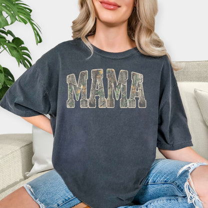 Mama Camo Shirt - Real Tree Camouflage Mama T-Shirt, Hunting Mom Gift, Country Style Mother's Day Tee, Rustic Outdoor Mama Sweatshirt