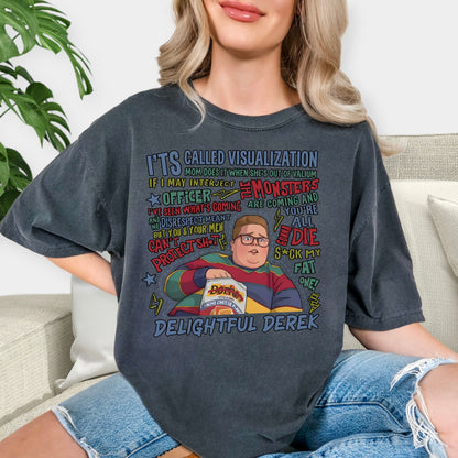 Delightful Derek Shirt - Funny Retro Character Tee, Sarcastic Quote Sweatshirt, Pop Culture Humor Apparel, Nostalgic Graphic Shirt
